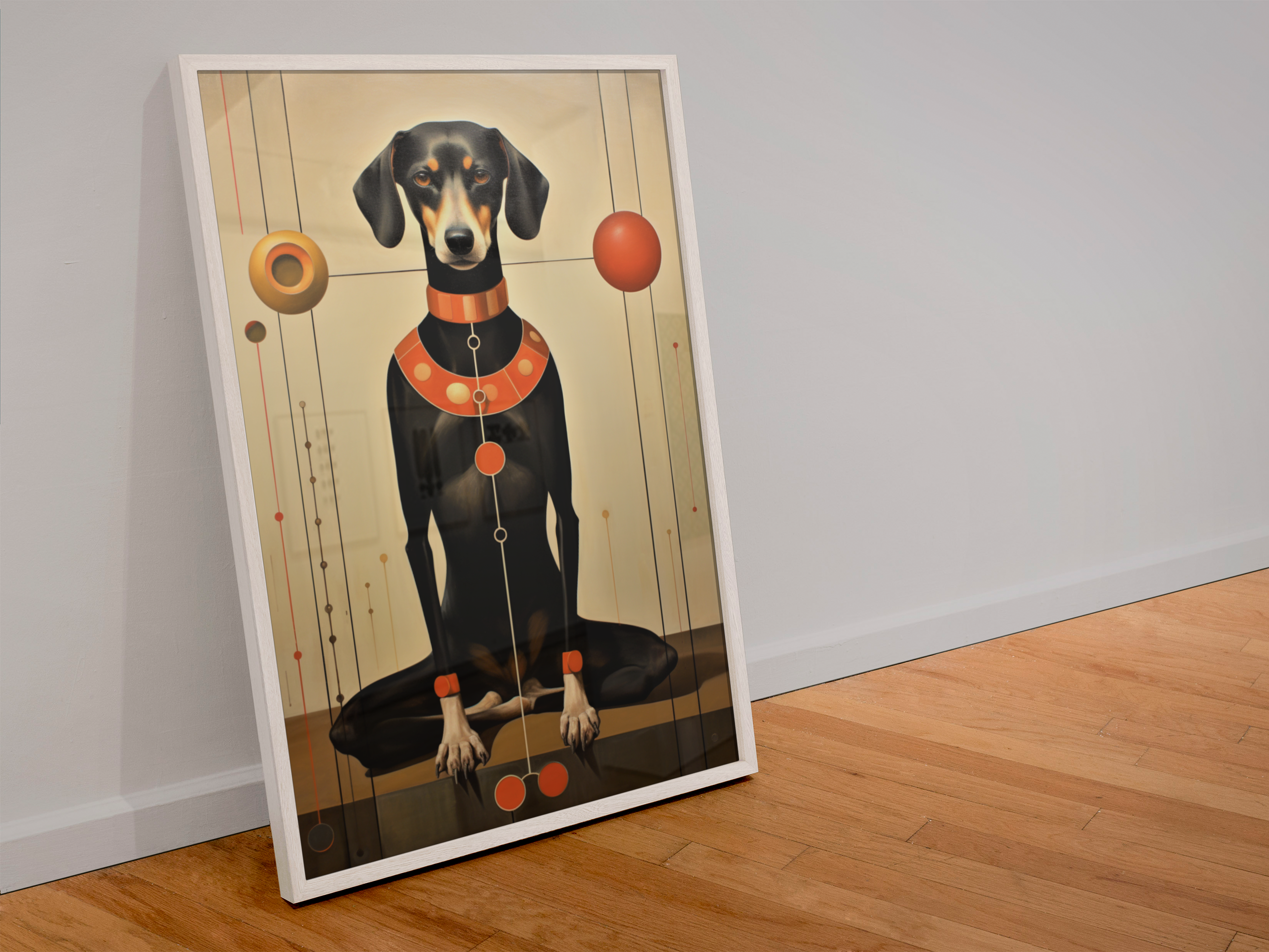 Doberman Zen Charachter Wall Art