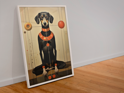 Doberman Zen Charachter Wall Art
