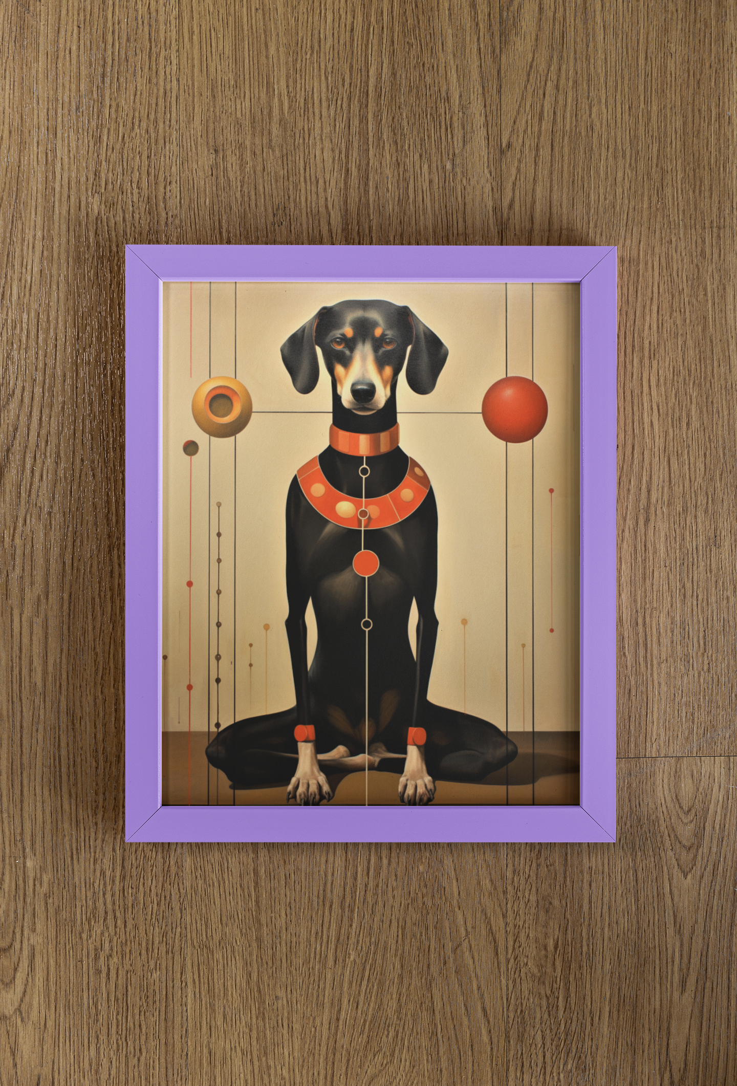 Doberman Zen Charachter Wall Art