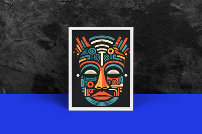 Tribal Mask Face Wall Art