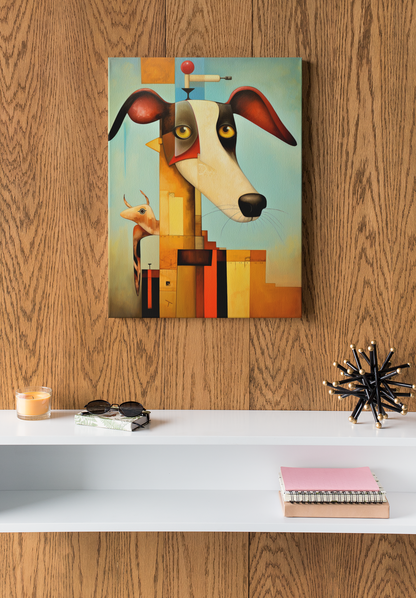 Abstract Whippet Dog Wall Art